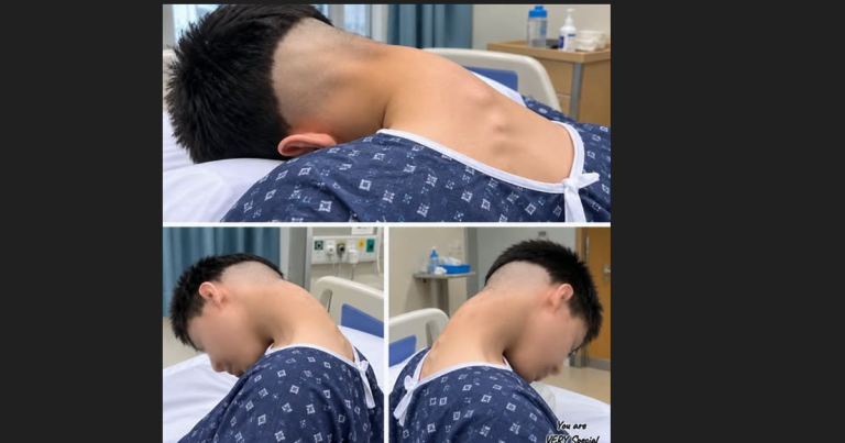 Neck Warning: Young Man in Hospital After His Head Suddenly Dropped