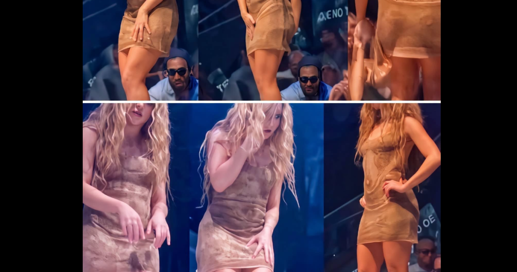 The moment Shakira leaves the stage after noticing that